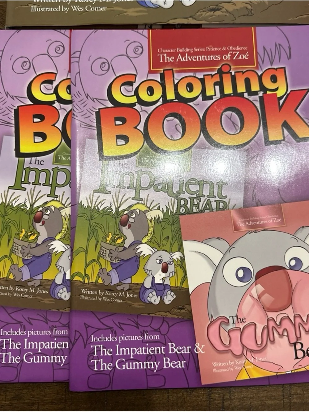 The Adventures of Zoe Kids Book & 2 Coloring Books Bundle – The Impatient Bear